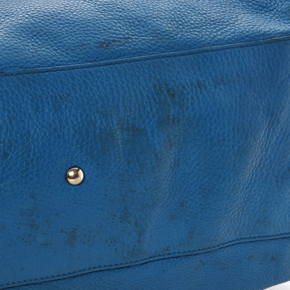 Gucci Pebbled Calfskin Large Soho Shoulder Bag Riviera Blue 21 of 23