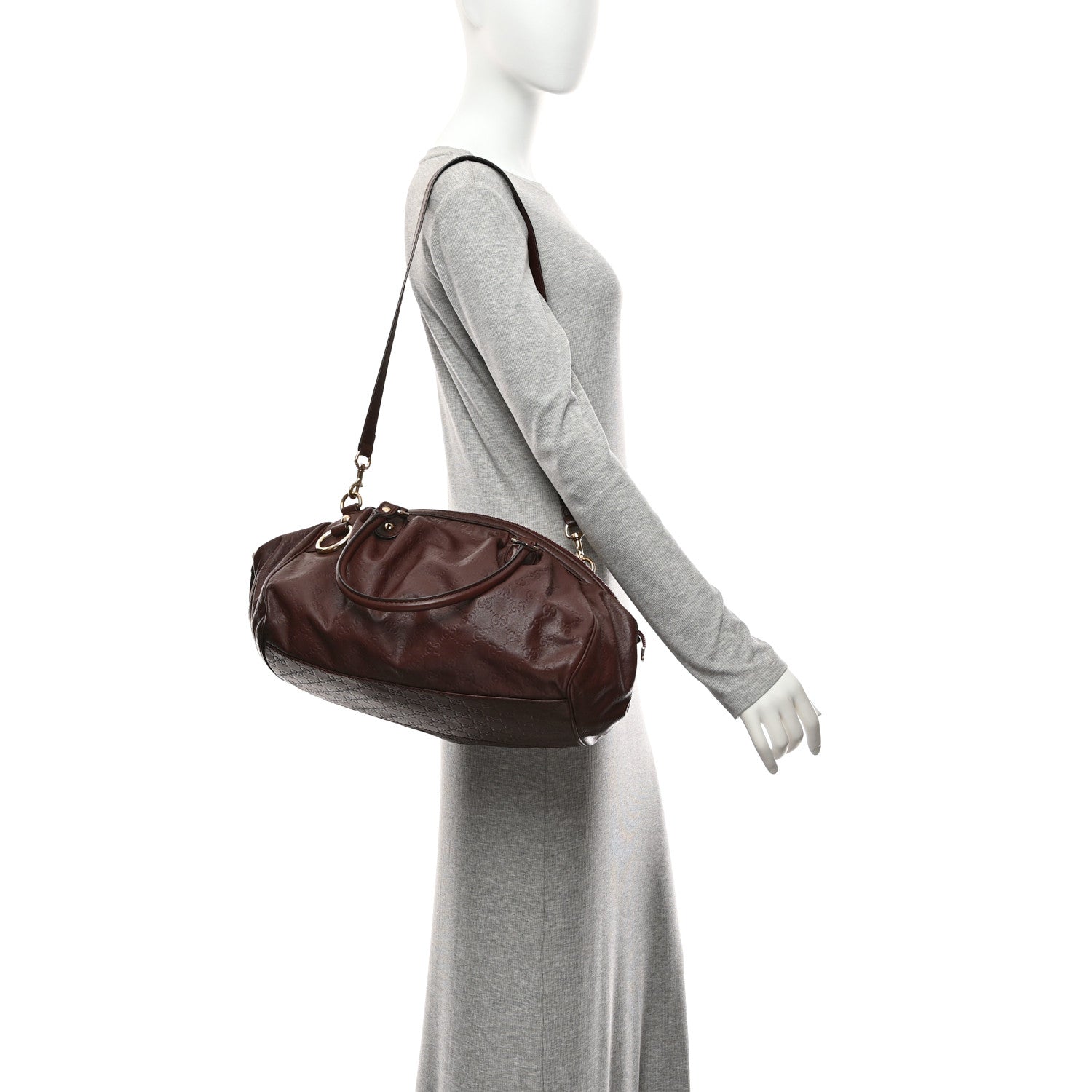 Gucci Guccissima Medium Sukey Boston Chocolate 2 of 11