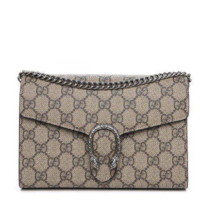 Gucci GG Supreme Monogram Mini Dionysus Chain Wallet Beige Black 1 of 9