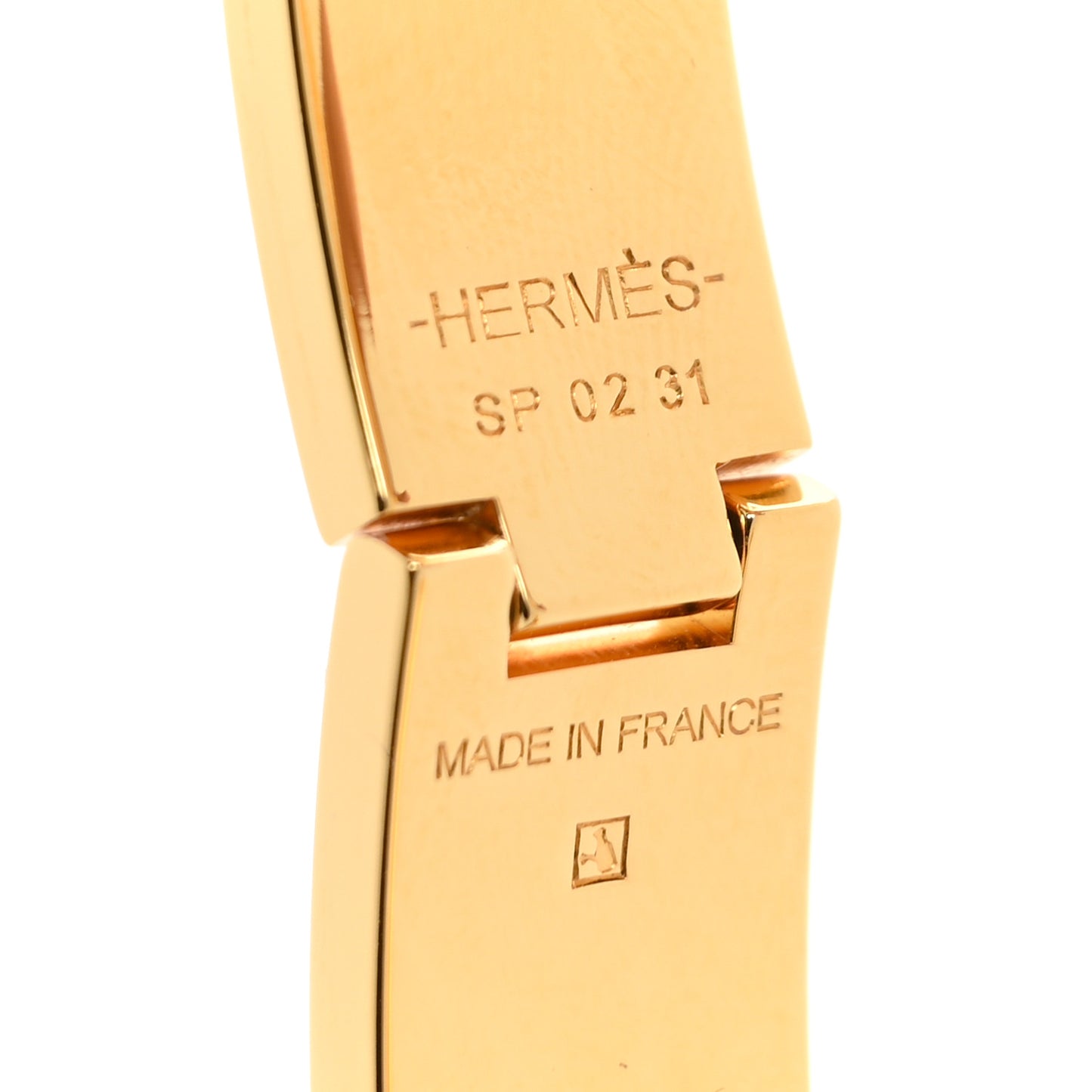 Enamel Narrow Clic Clac H Bracelet PM Marron Glace