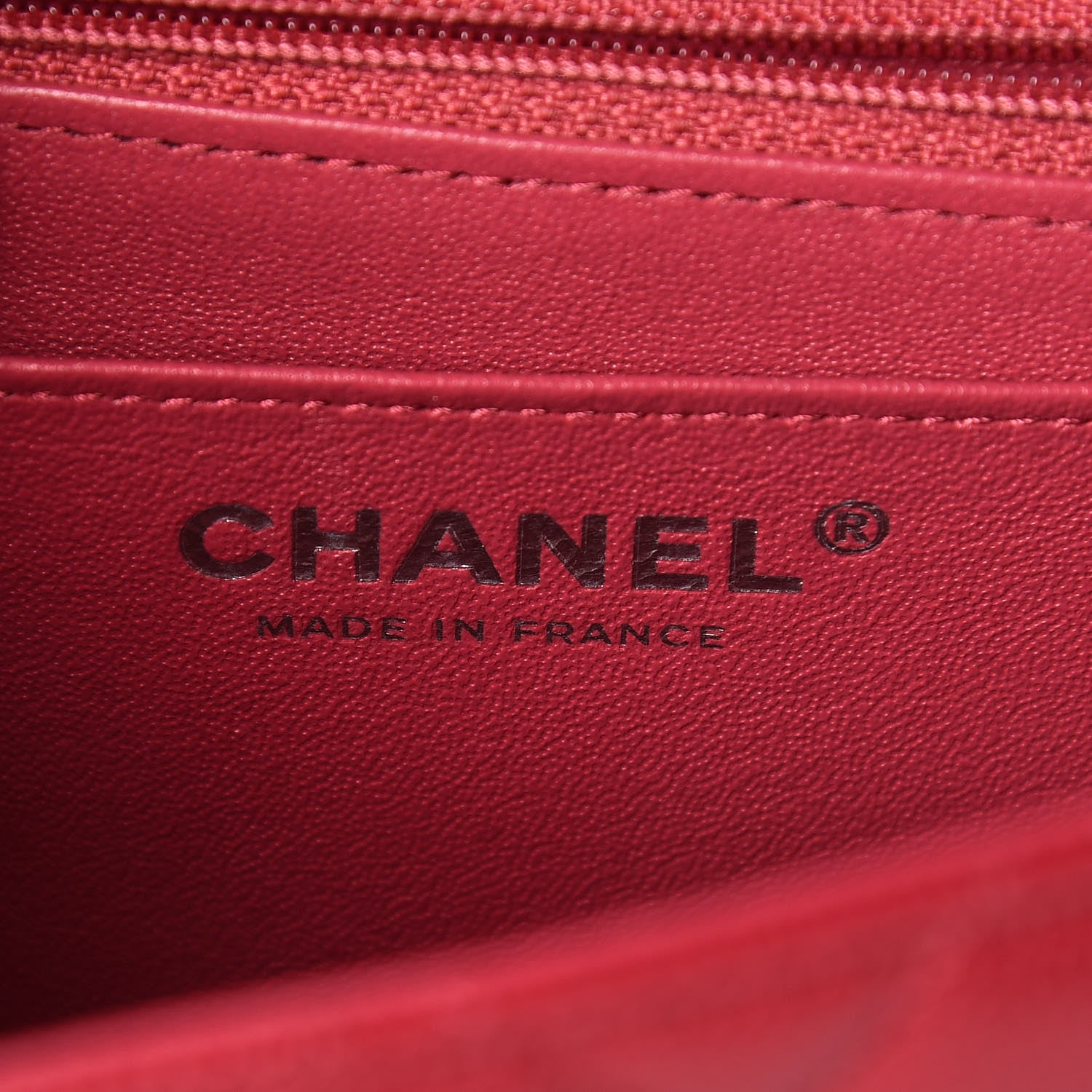 Chanel Caviar Quilted Mini Square Flap Dark Pink 6 of 15