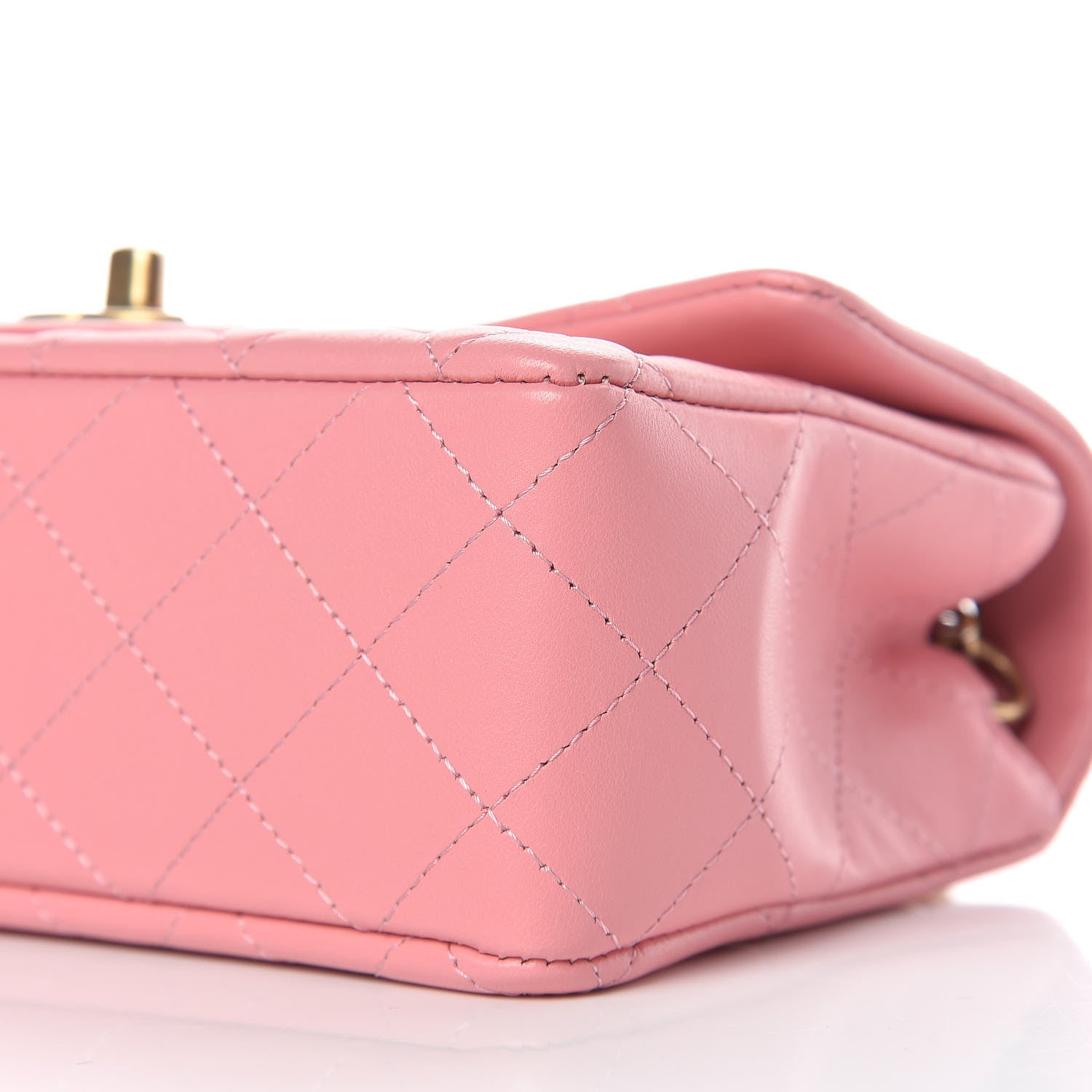 Chanel Lambskin Quilted Mini Rectangular Flap Pink 6 of 12