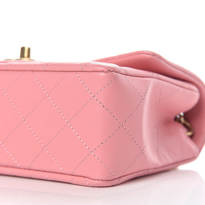 Chanel Lambskin Quilted Mini Rectangular Flap Pink 6 of 12