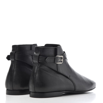 Saint Laurent Calfskin Women's London 20 Jodhpur Cropped Boots 36.5 Black 4 of 17