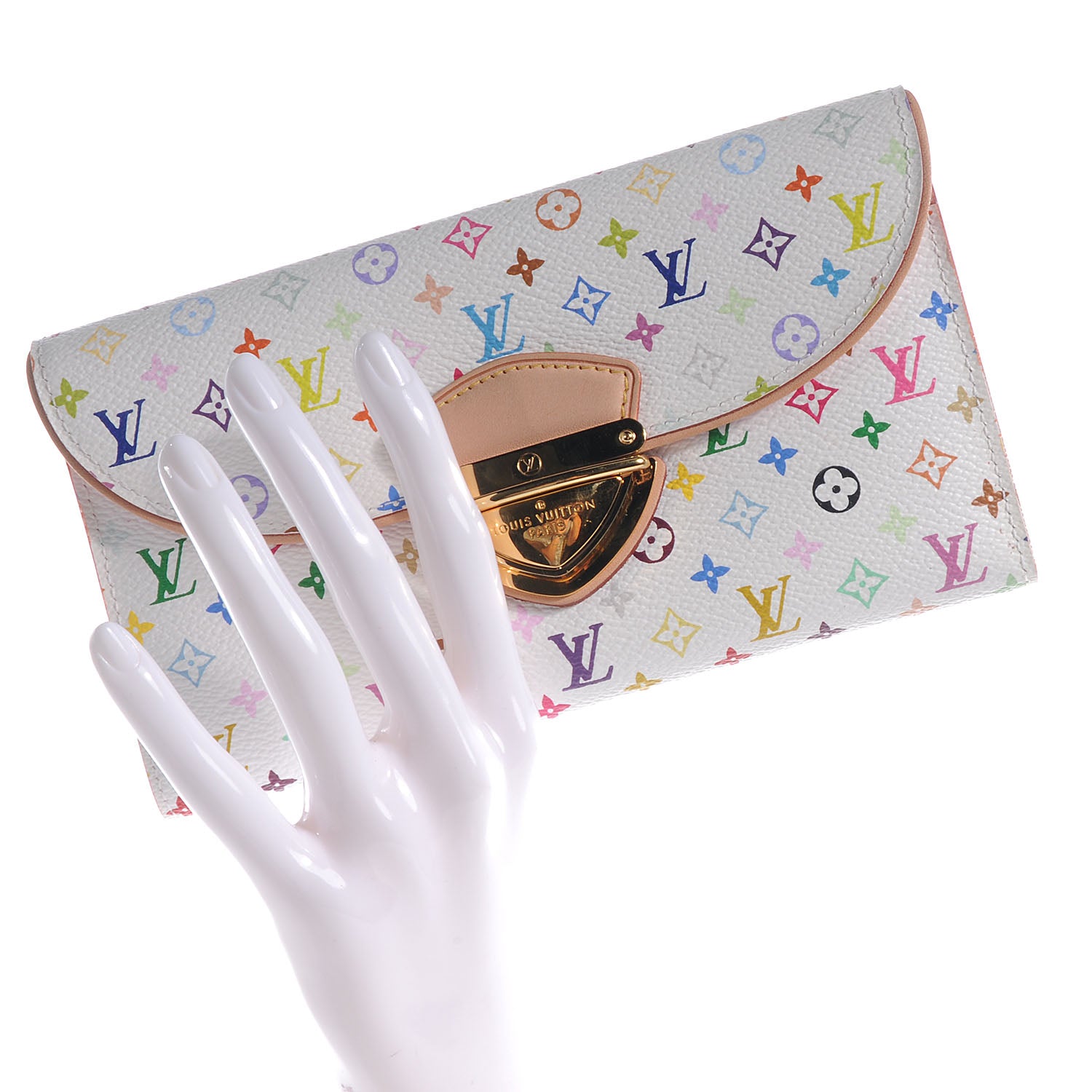 Louis Vuitton Monogram Multicolor Eugenie Wallet White 2 of 7