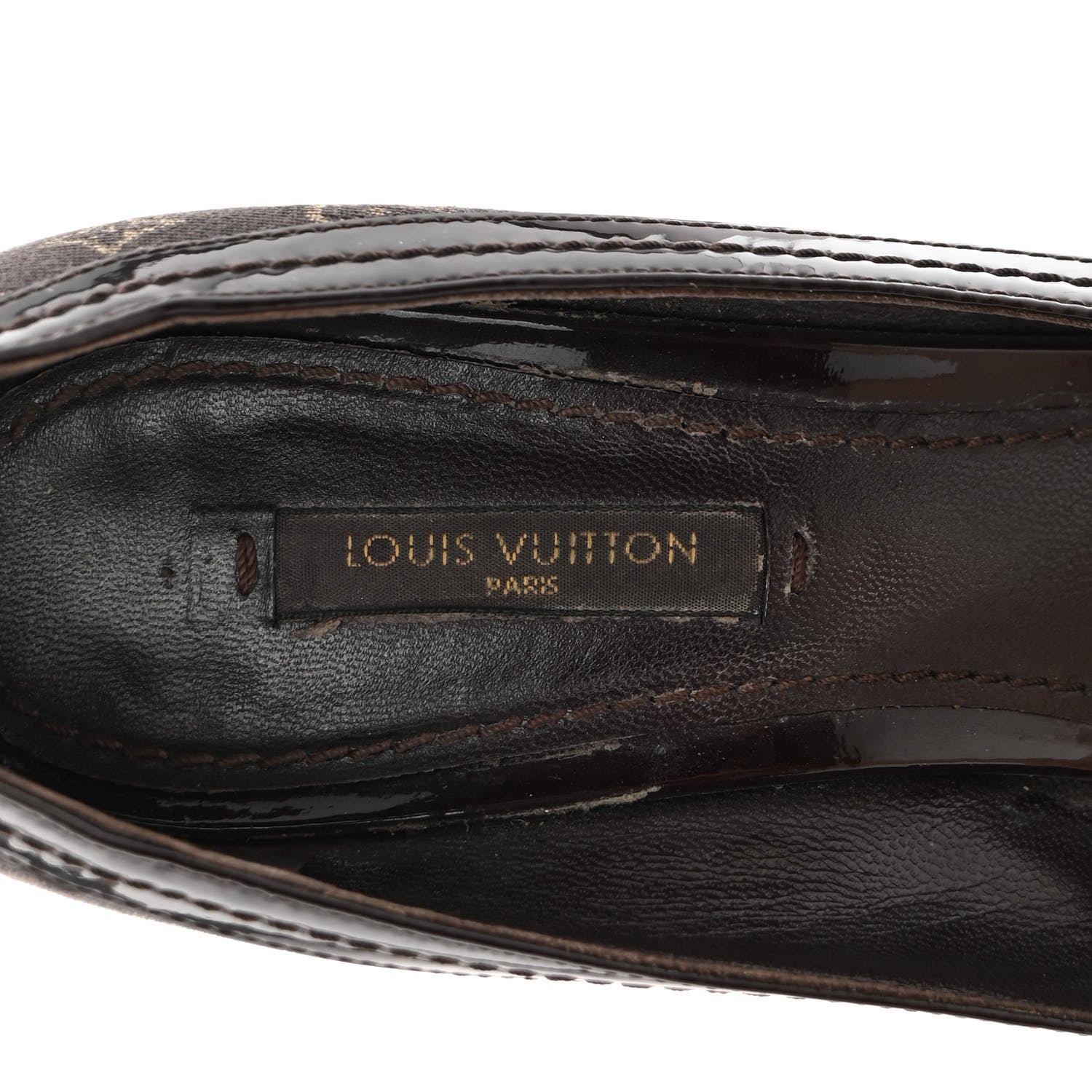 Louis Vuitton Mini Monogram Luxembourg Pumps 37 Brown 7 of 15