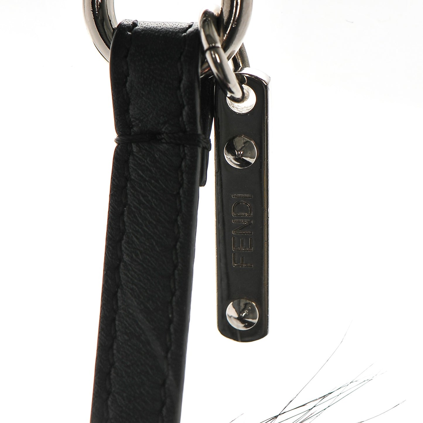 Rabbit Mink Fox Fur Dragoo Monster Bag Bug Charm Black