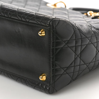 Christian Dior Lambskin Cannage Large Lady Dior Black 10 of 12