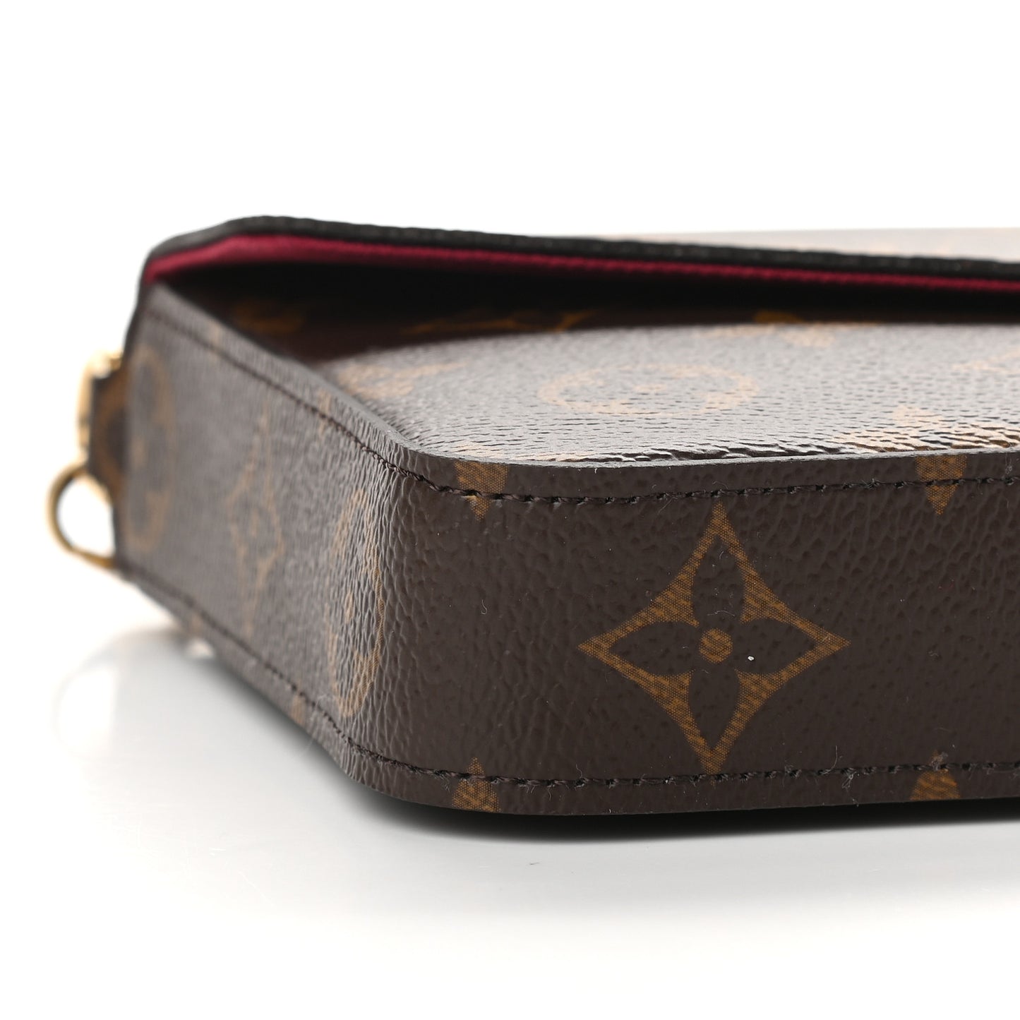 Monogram Pochette Felicie Chain Wallet Fuchsia