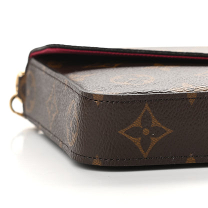 Louis Vuitton Monogram Pochette Felicie Chain Wallet Fuchsia 8 of 9