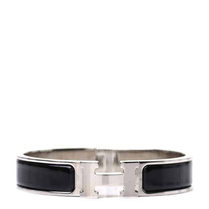 Hermes Enamel Narrow Clic Clac H Bracelet GM Black 1 of 4