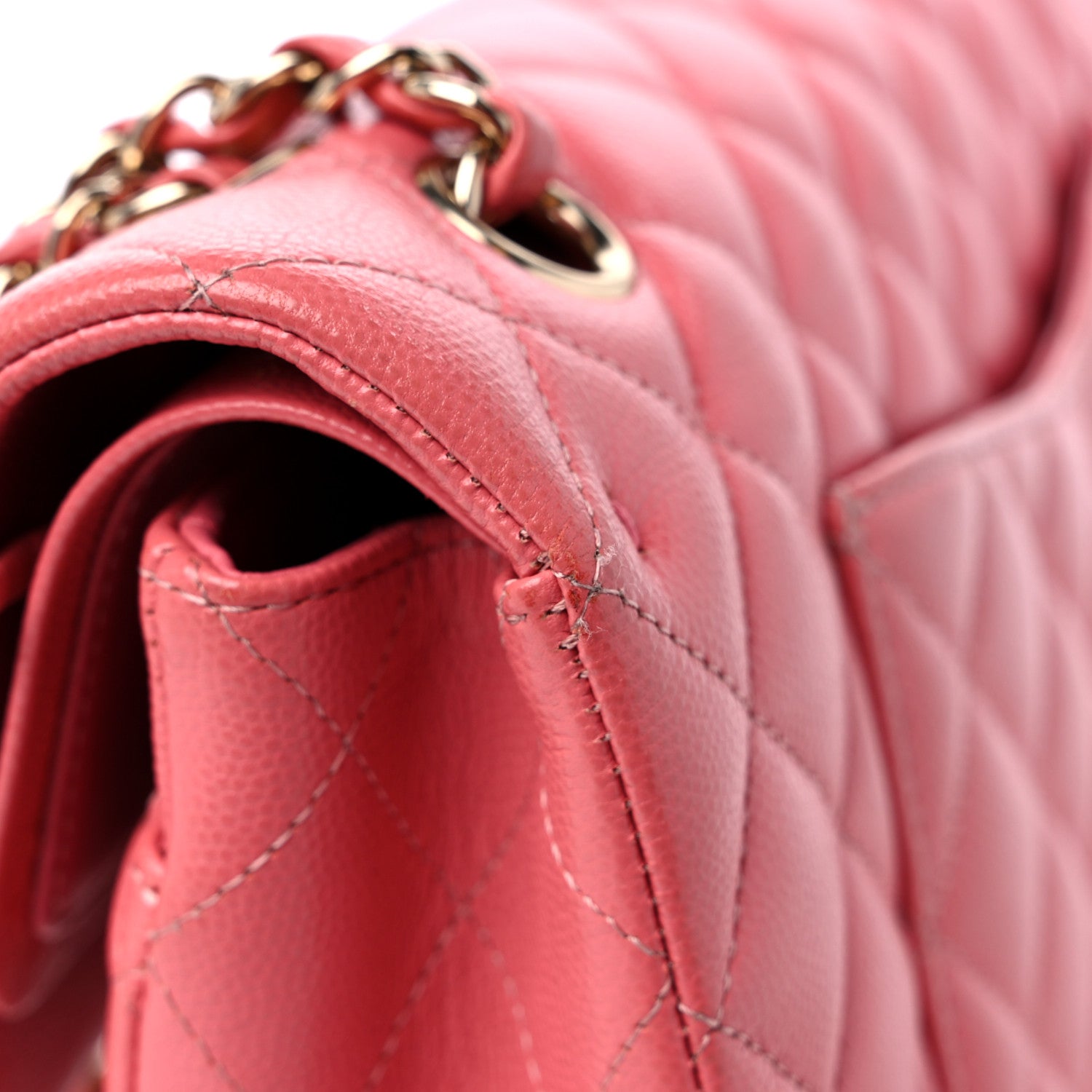 Chanel Caviar Quilted Medium Double Flap Pink 17 of 17