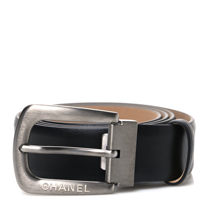 Chanel Calfskin Belt 95 38 Black 1 of 5