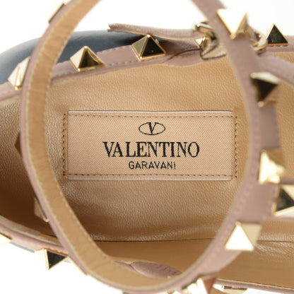 Valentino Garavani Nappa Rockstud Cage Ballerina Flats 37 Marine Poudre 7 of 8