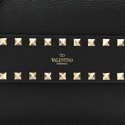 Valentino Garavani Pebbled Calfskin Rockstud Side Slip Crossbody Black 7 of 9