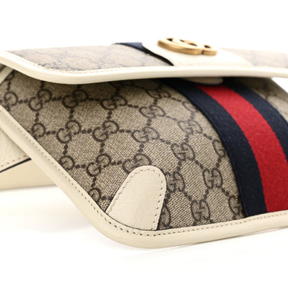 Gucci GG Supreme Monogram Web Small Ophidia Belt Bag Beige Ebony White 9 of 12