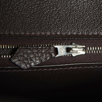 Hermes Toile Togo Birkin 35 Chocolate 16 of 31