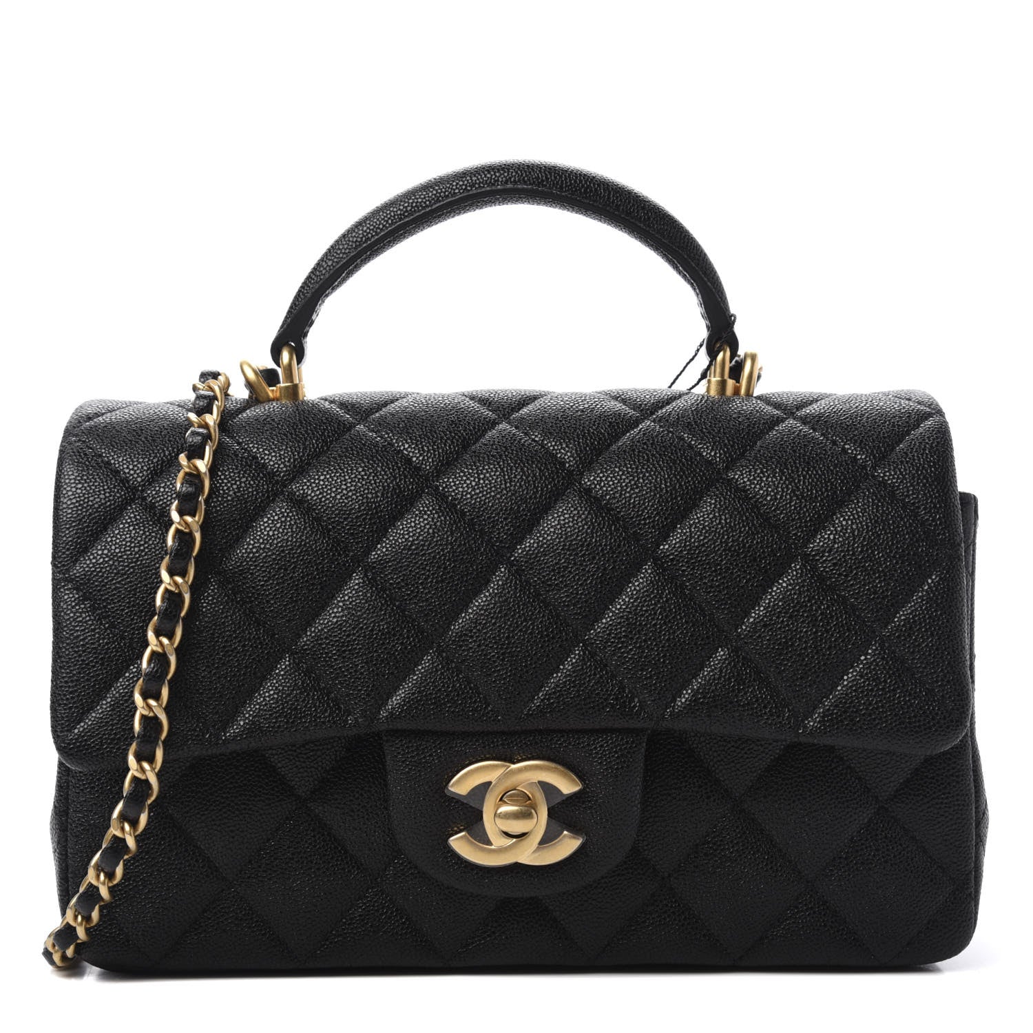 Chanel Caviar Quilted Mini Top Handle Rectangular Flap Black 1 of 11