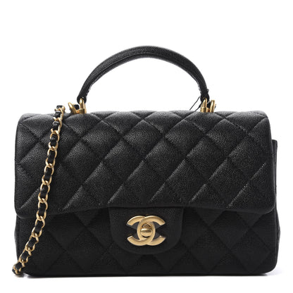Chanel Caviar Quilted Mini Top Handle Rectangular Flap Black 1 of 11