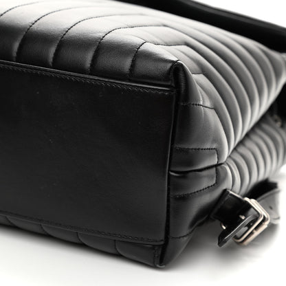 Saint Laurent Calfskin Y Quilted Monogram Medium Loulou Backpack Black 12 of 13
