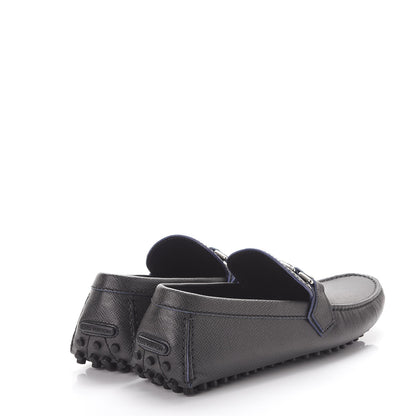 Louis Vuitton Mens Taiga Hockenheim Moccasin Loafers 8 Ardoise 4 of 9