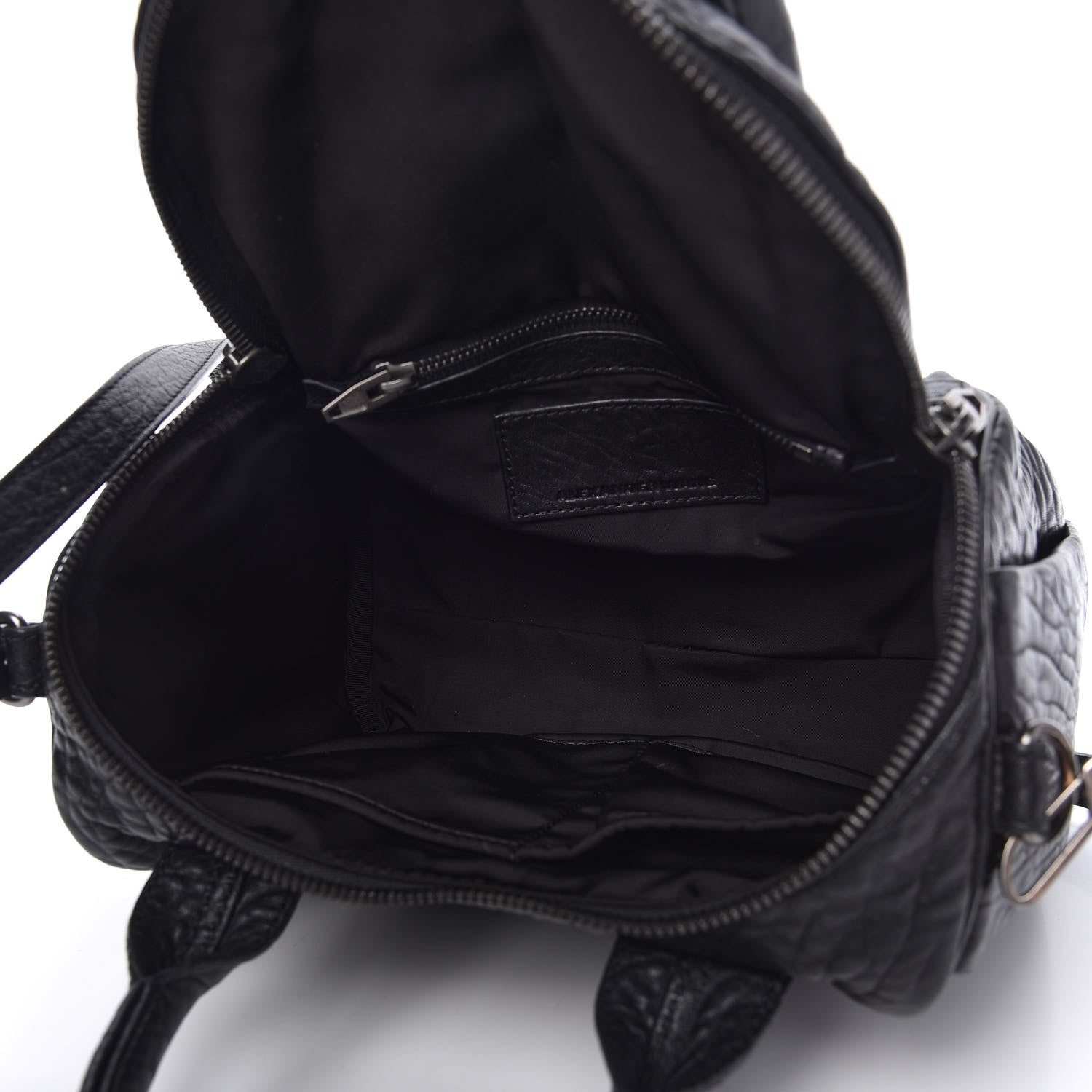 Alexander Wang Pebbled Lambskin Rockie Rhodium Black Hardware 5 of 9