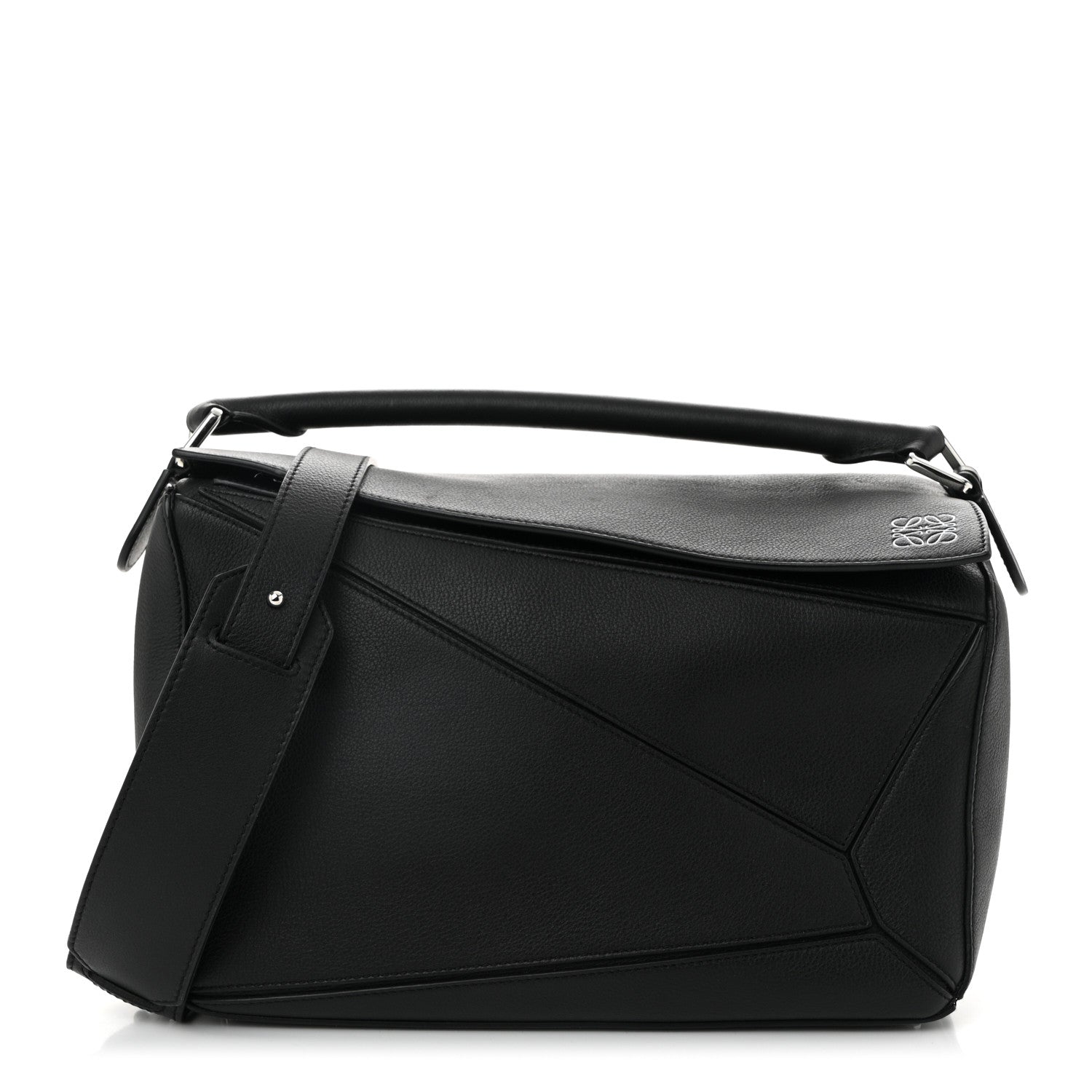 Loewe Calfskin Medium Puzzle Bag Black 1 of 11
