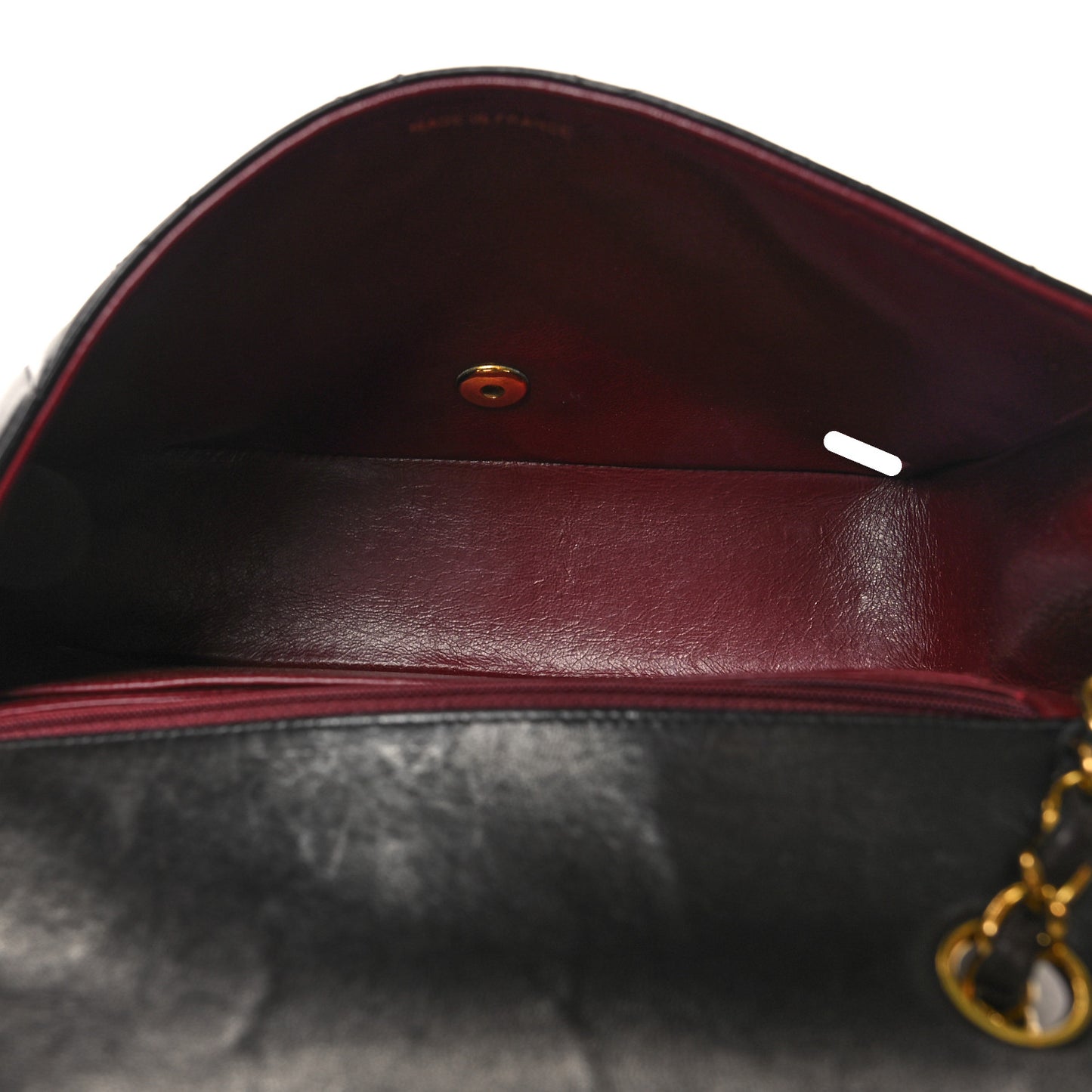 Lambskin Quilted Medium Single Flap Black