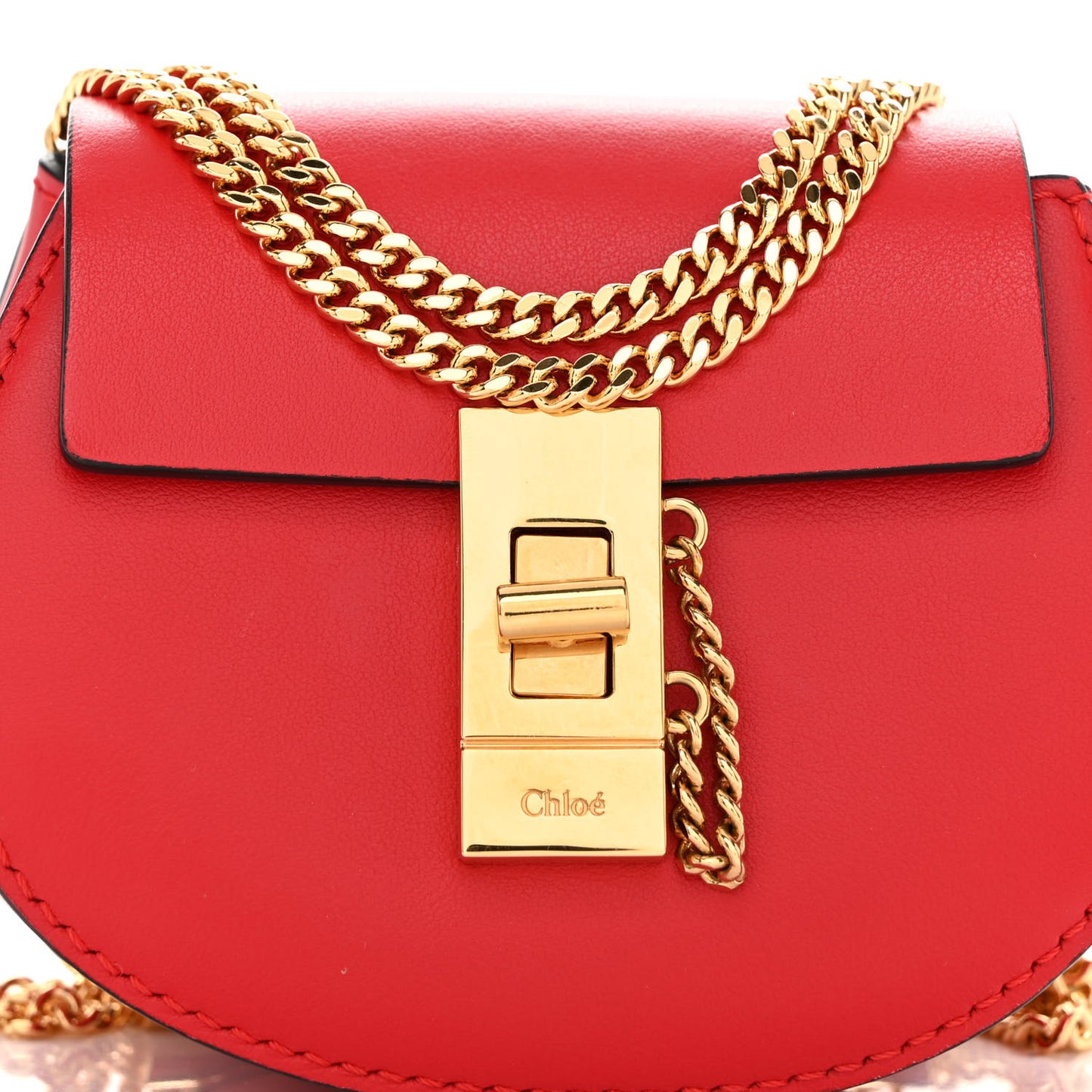 Shiny Calfskin Mini Drew Crossbody Backpack Juicy Red