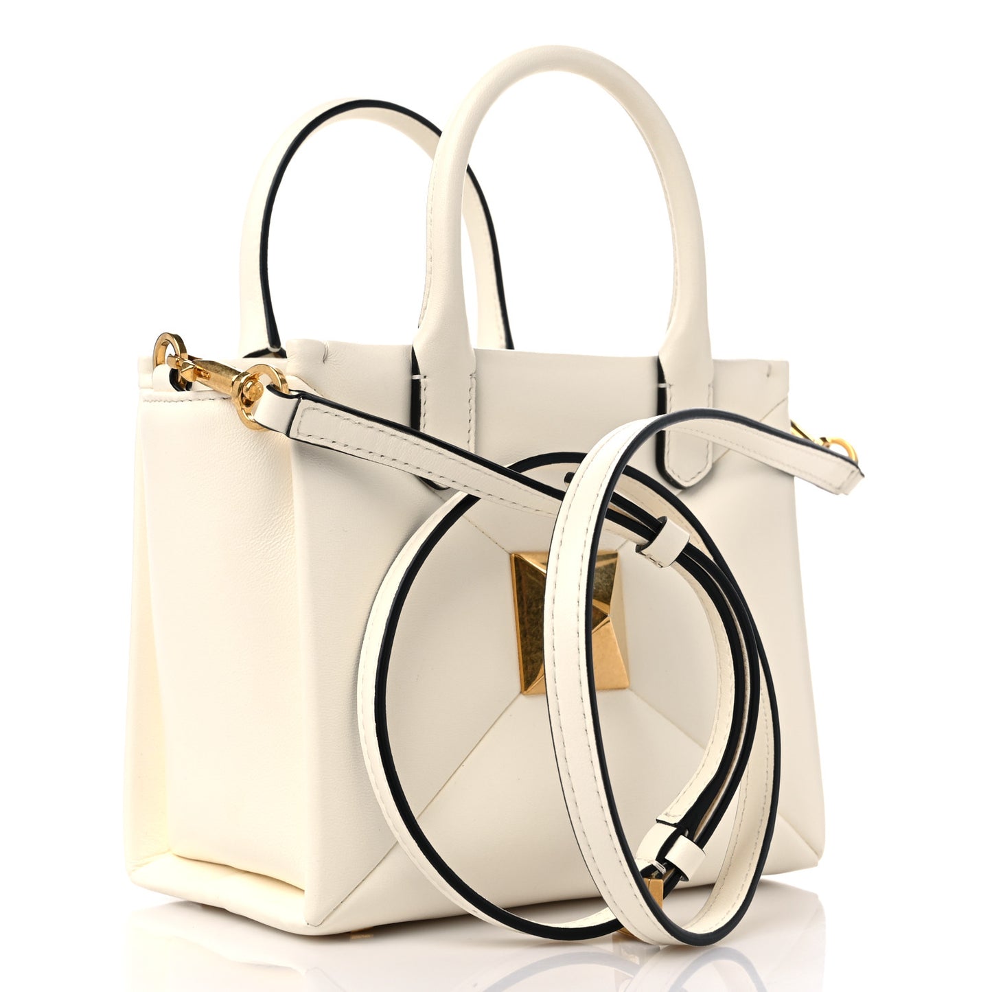 Nappa Small One Stud Handbag Ivory