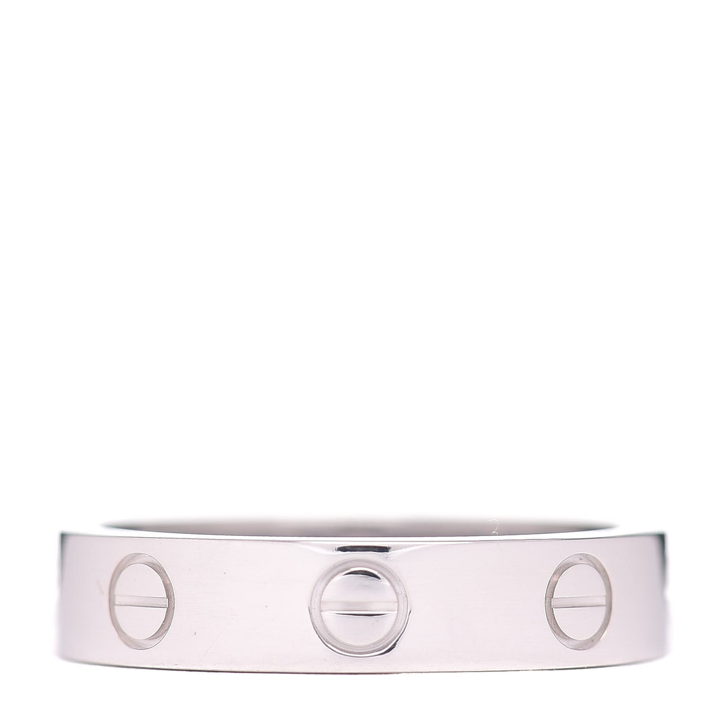 18K White Gold Diamond 4mm LOVE Wedding Band Ring 50 5.25