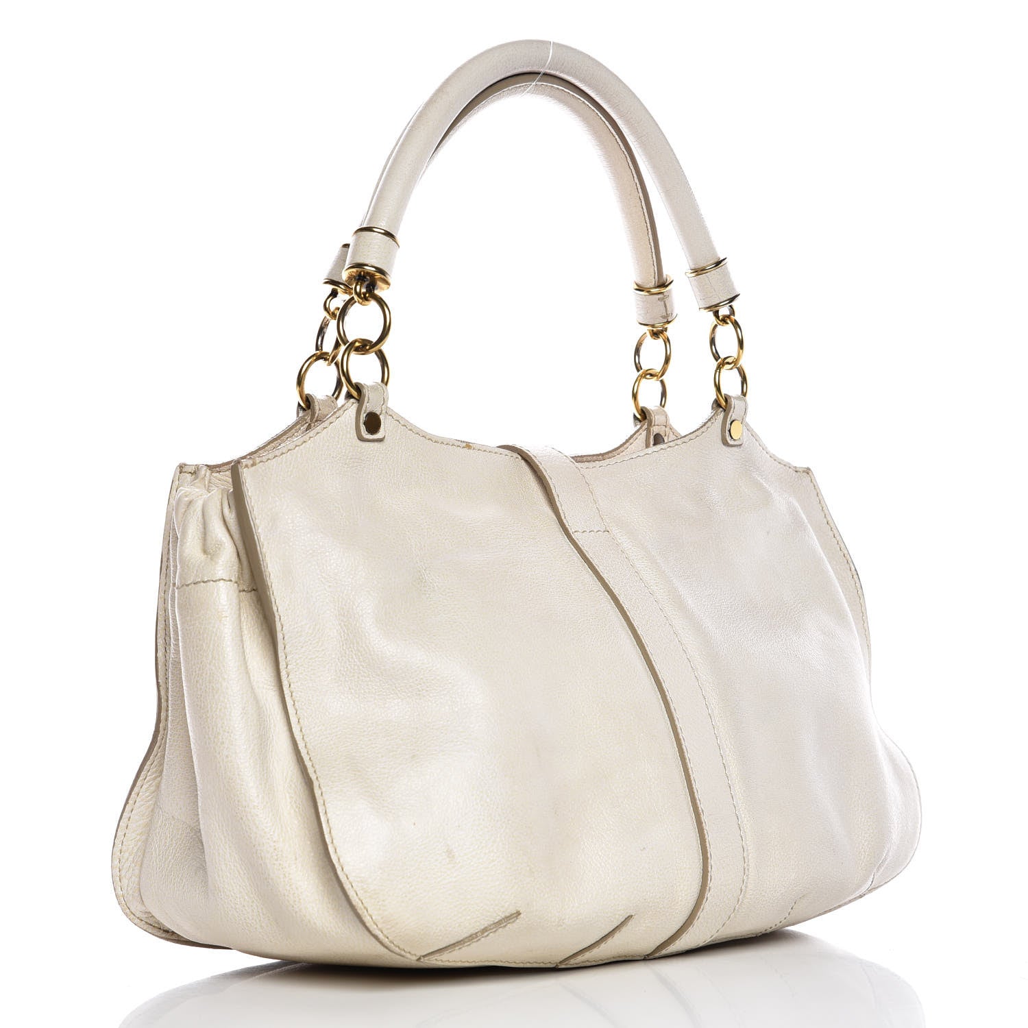 Burberry Grainy Calfskin Medium Landscape Tote Alabaster 3 of 22