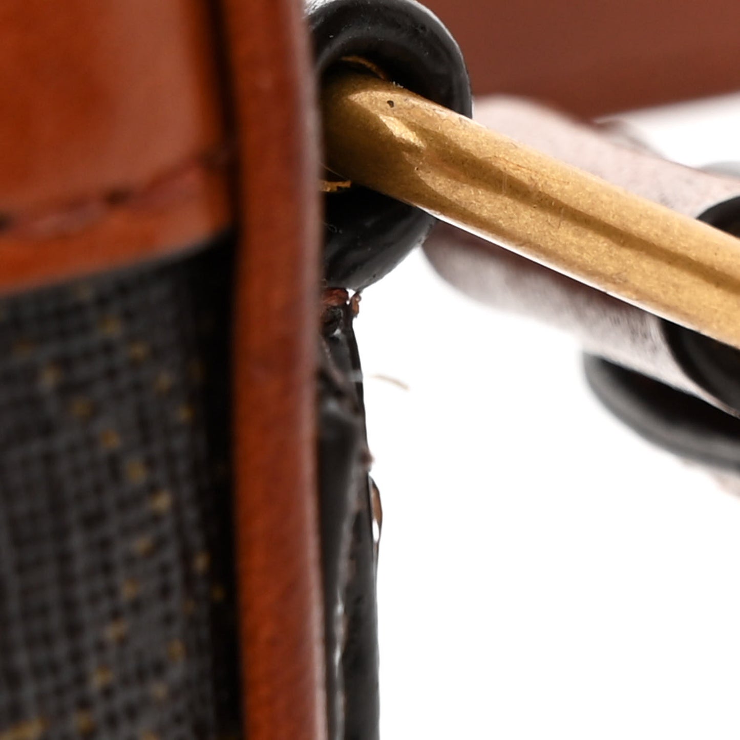 Canvas Smooth Calfskin Le Monogramme Camera Bag Chestnut