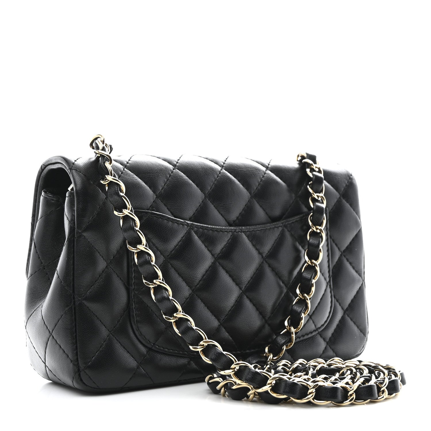 Chanel Lambskin Quilted Mini Rectangular Flap Black 3 of 11