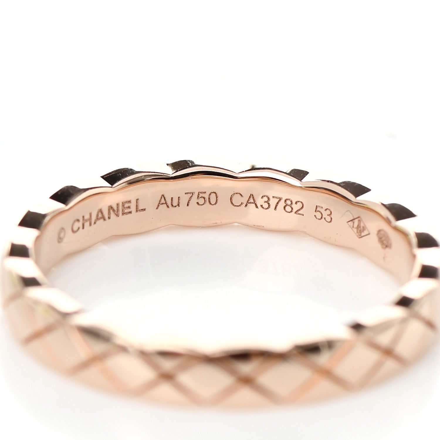 Chanel 18K Beige Gold Mini Coco Crush Ring 53 6.25 4 of 5