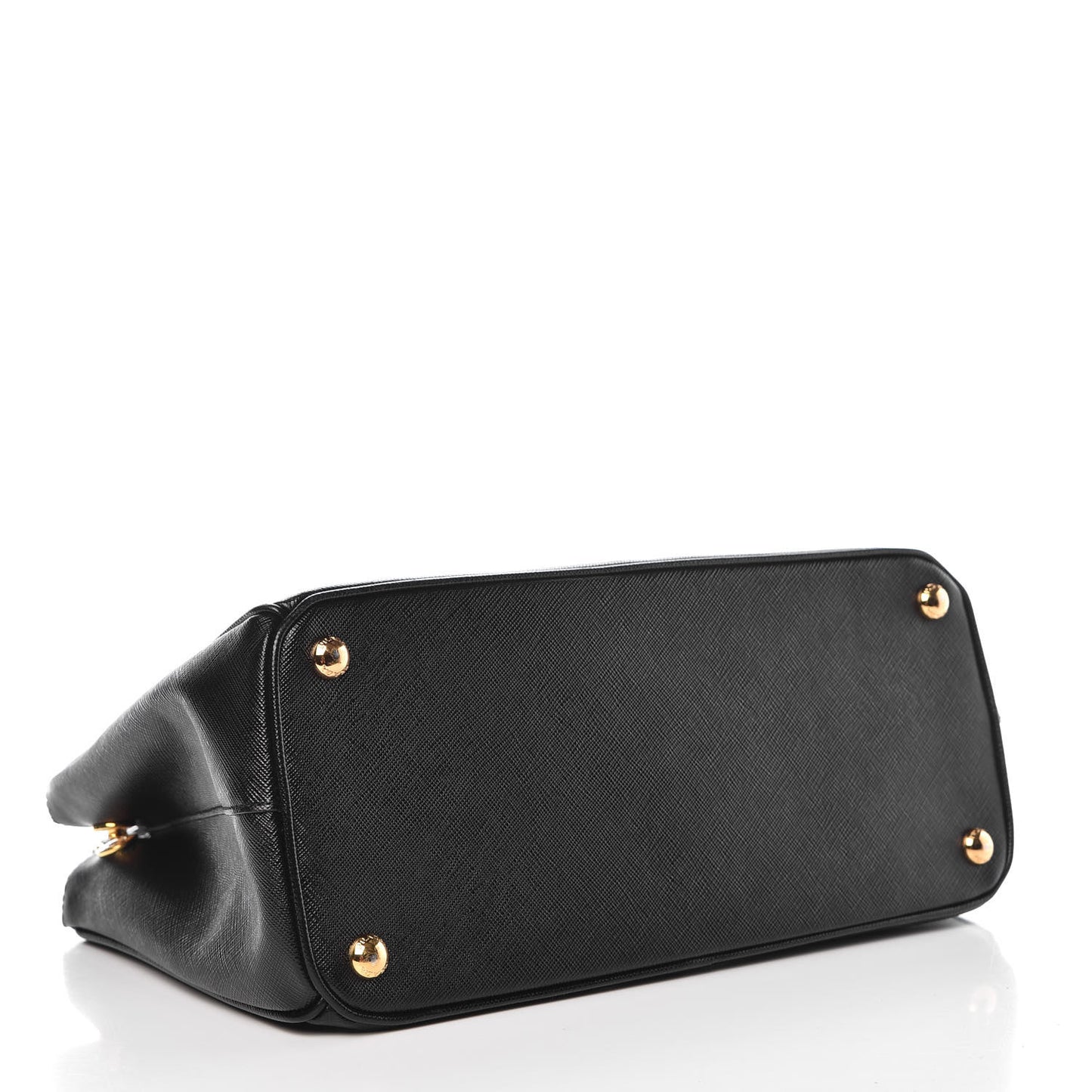 Saffiano Medium Galleria Double Zip Tote Black