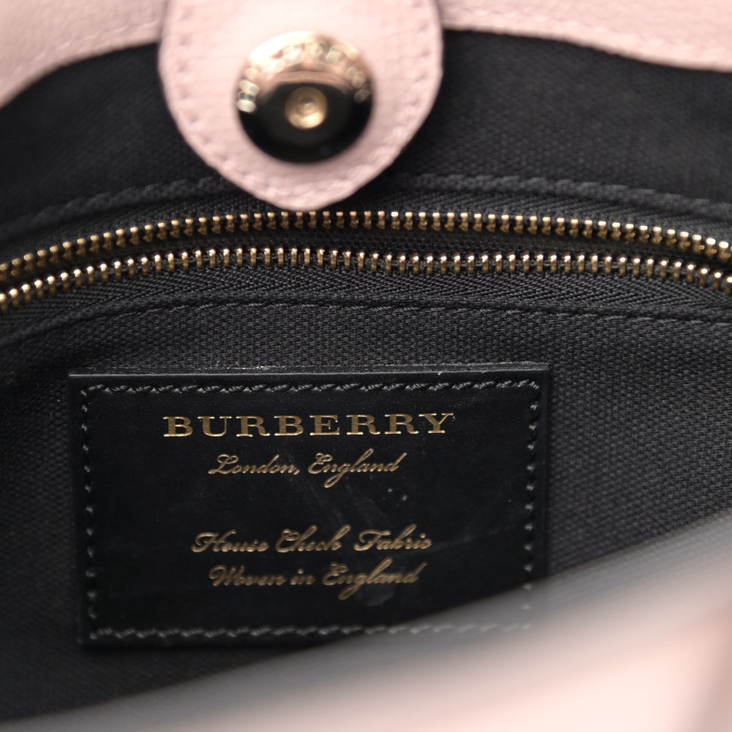 Burberry Grainy Calfskin House Check Small Banner Tote Pale Orchid 6 of 10