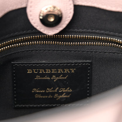 Burberry Grainy Calfskin House Check Small Banner Tote Pale Orchid 6 of 10