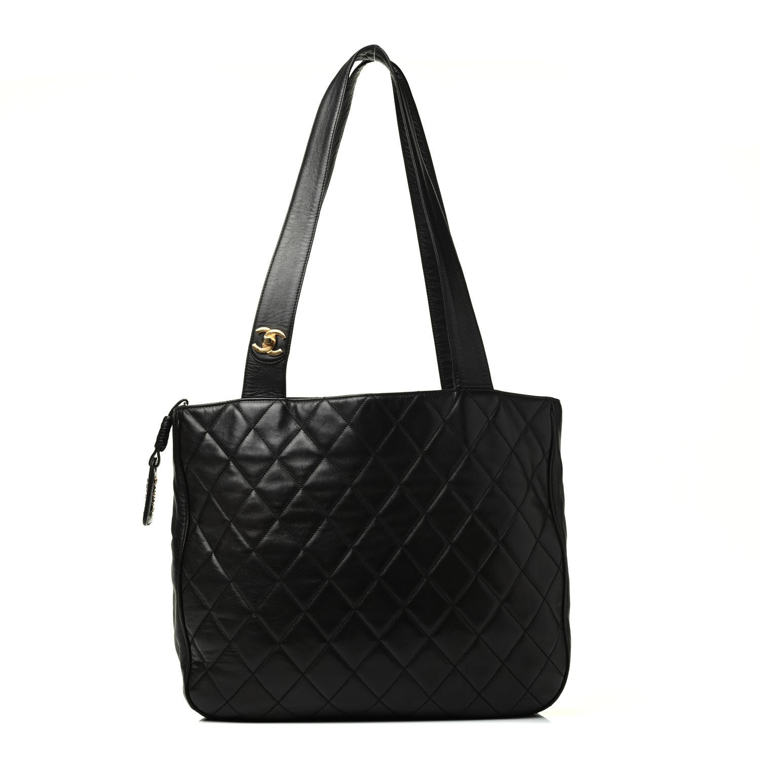 Chanel Lambskin Quilted CC Shoulder Bag Black 1 of 9
