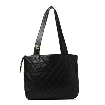 Chanel Lambskin Quilted CC Shoulder Bag Black 1 of 9