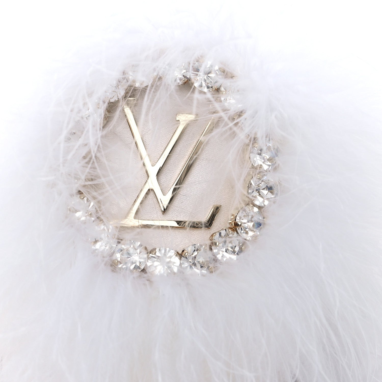 Louis Vuitton Marabou Crystal LV Marilyn Mule 40 White 8 of 8