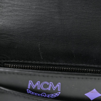 MCM Calfskin Color Splash Logo Small Millie Crossbody Belt Bag Dahlia Purple 12 of 14