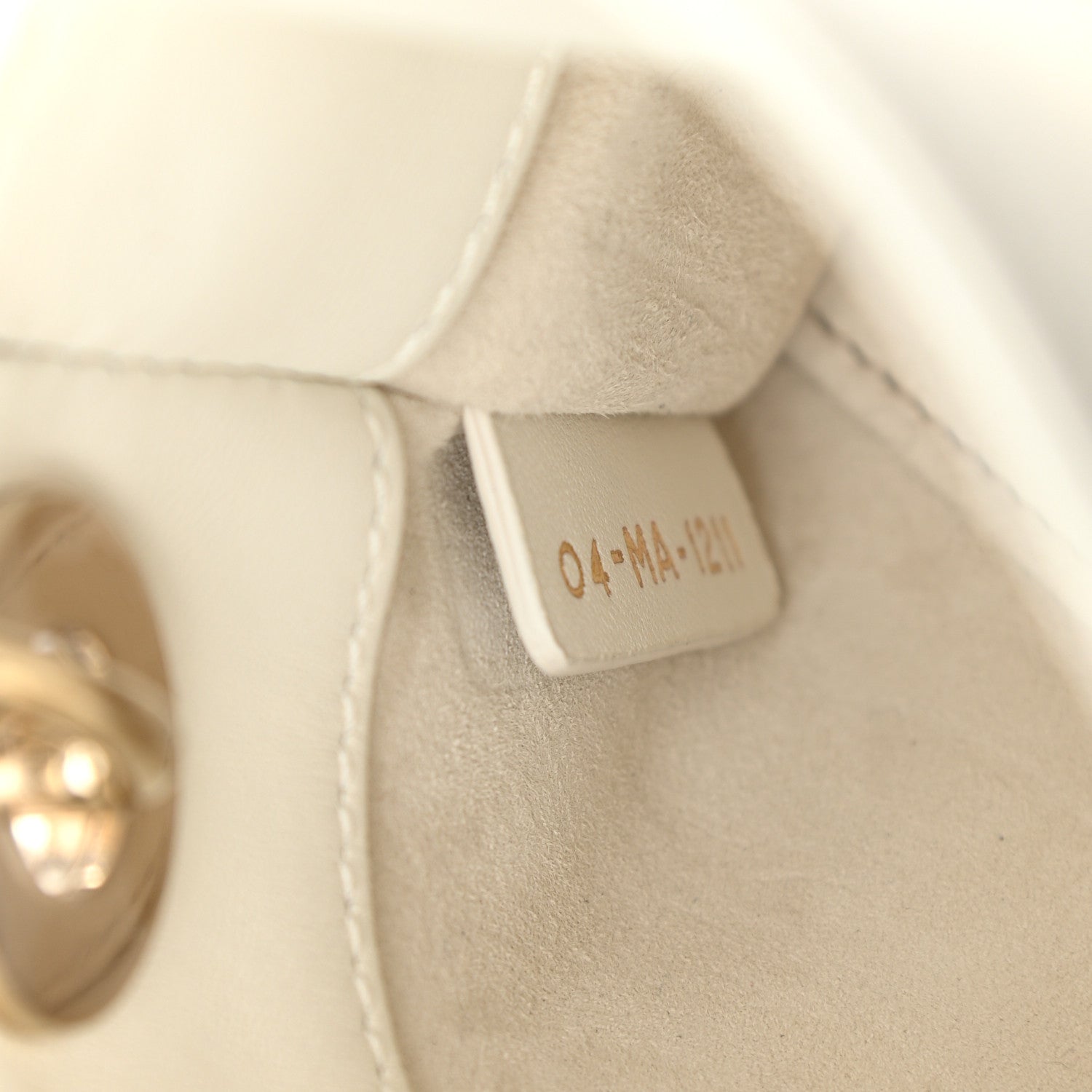 Christian Dior Lambskin Pearl Cannage Micro Lady Dior Latte 7 of 11