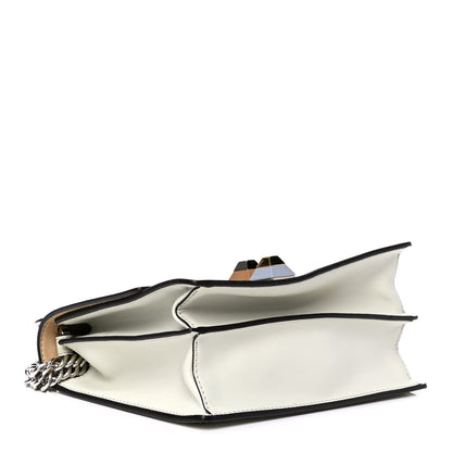 Fendi Vitello Liberty Studded Small Kan I Shoulder Bag Bianco 3 of 6
