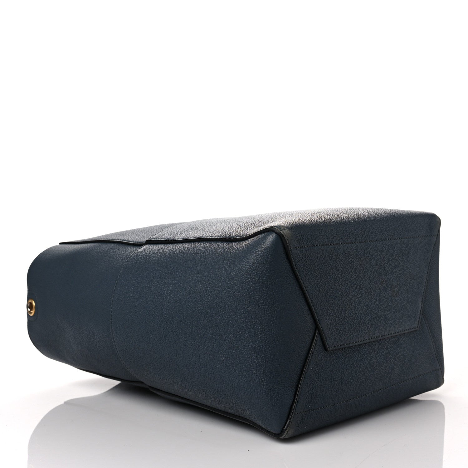 Celine Soft Grained Calfskin Sangle Bucket Bag Navy Blue 3 of 9