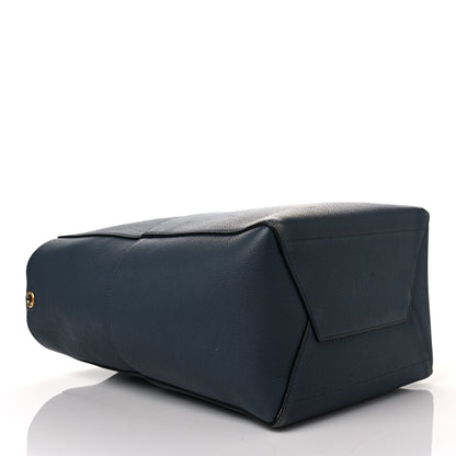 Celine Soft Grained Calfskin Sangle Bucket Bag Navy Blue 3 of 9