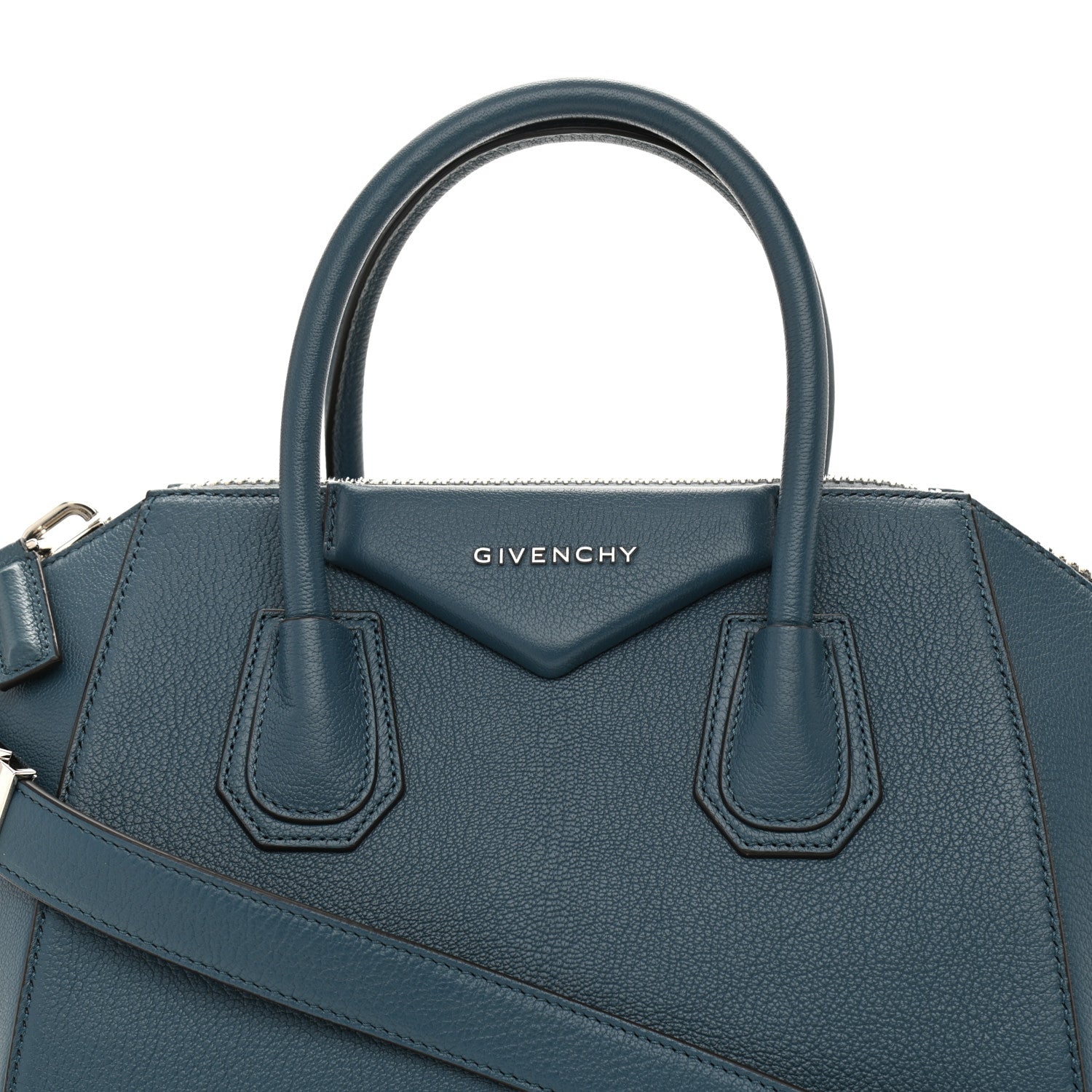 Givenchy Sugar Goatskin Small Antigona Oil Blue 9 of 11