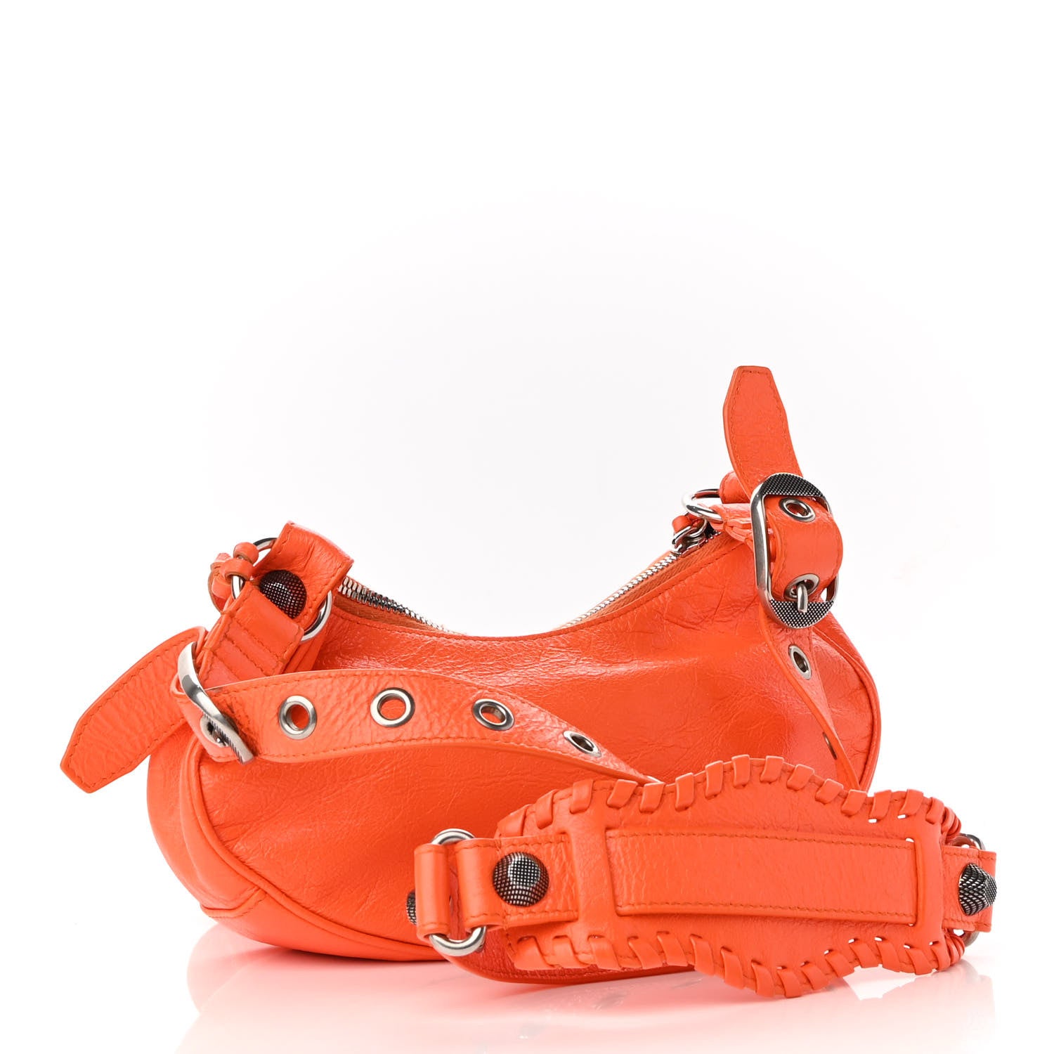 Balenciaga Agneau Arena Le Cagole Shoulder Bag XS Orange 3 of 9