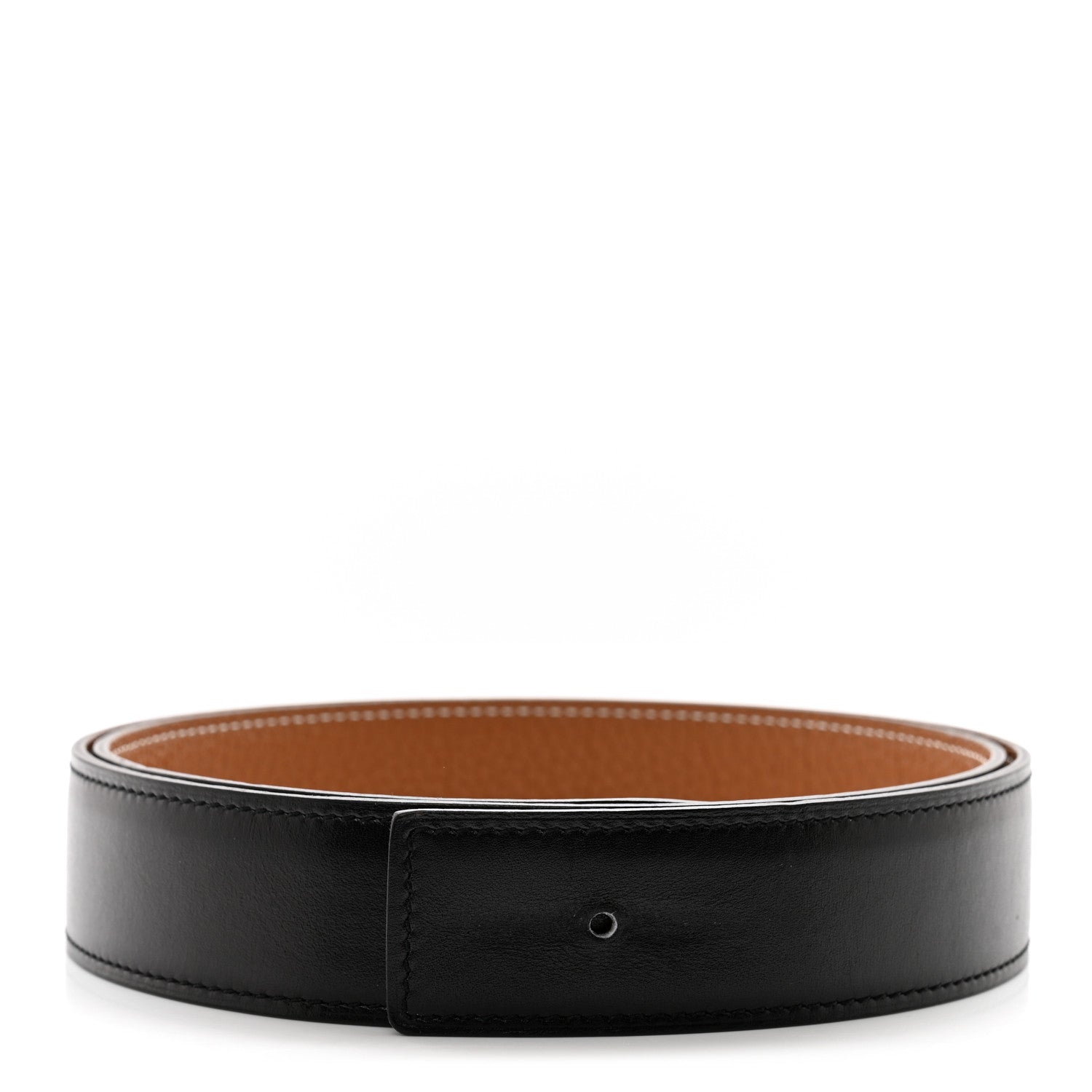Hermes Box Togo 32mm Belt Strap 85 Black Gold 1 of 7