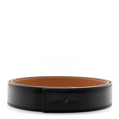 Hermes Box Togo 32mm Belt Strap 85 Black Gold 1 of 7